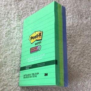 3 lined Post-it note pads (4 x 6 inch) 270 pages